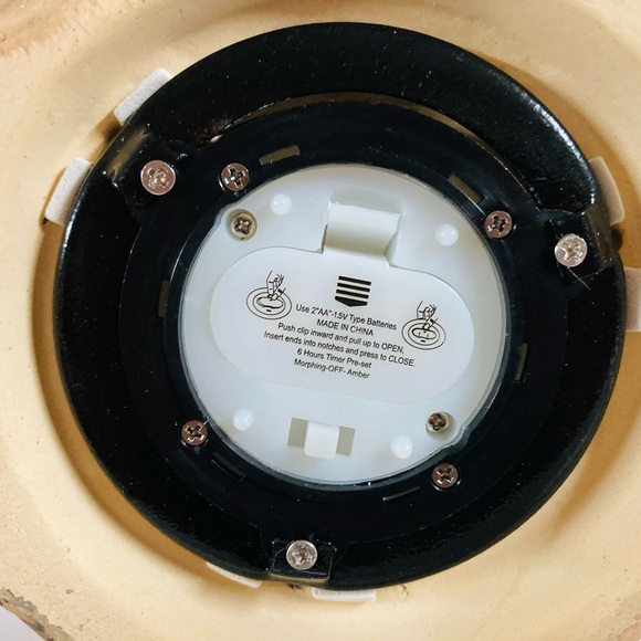 Ceramic Frog Lantern Flameless With Floral Cutout Design - Picture 8 of 8